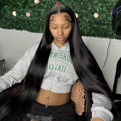 13x4 Bone Straight Human Hair Wigs 13x6 Hd Lace Frontal Hair 40 Inch Straight Transparent Lace Human Hair Wigs For Black Women