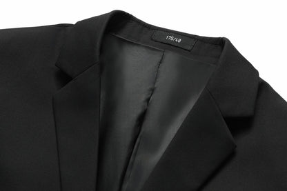 Men's White High-End Suit Two-Piece Suit Four Seasons Business Formal Wear Anti-Wrinkle Non-Stick Wool Suit Workplace Work Cloth