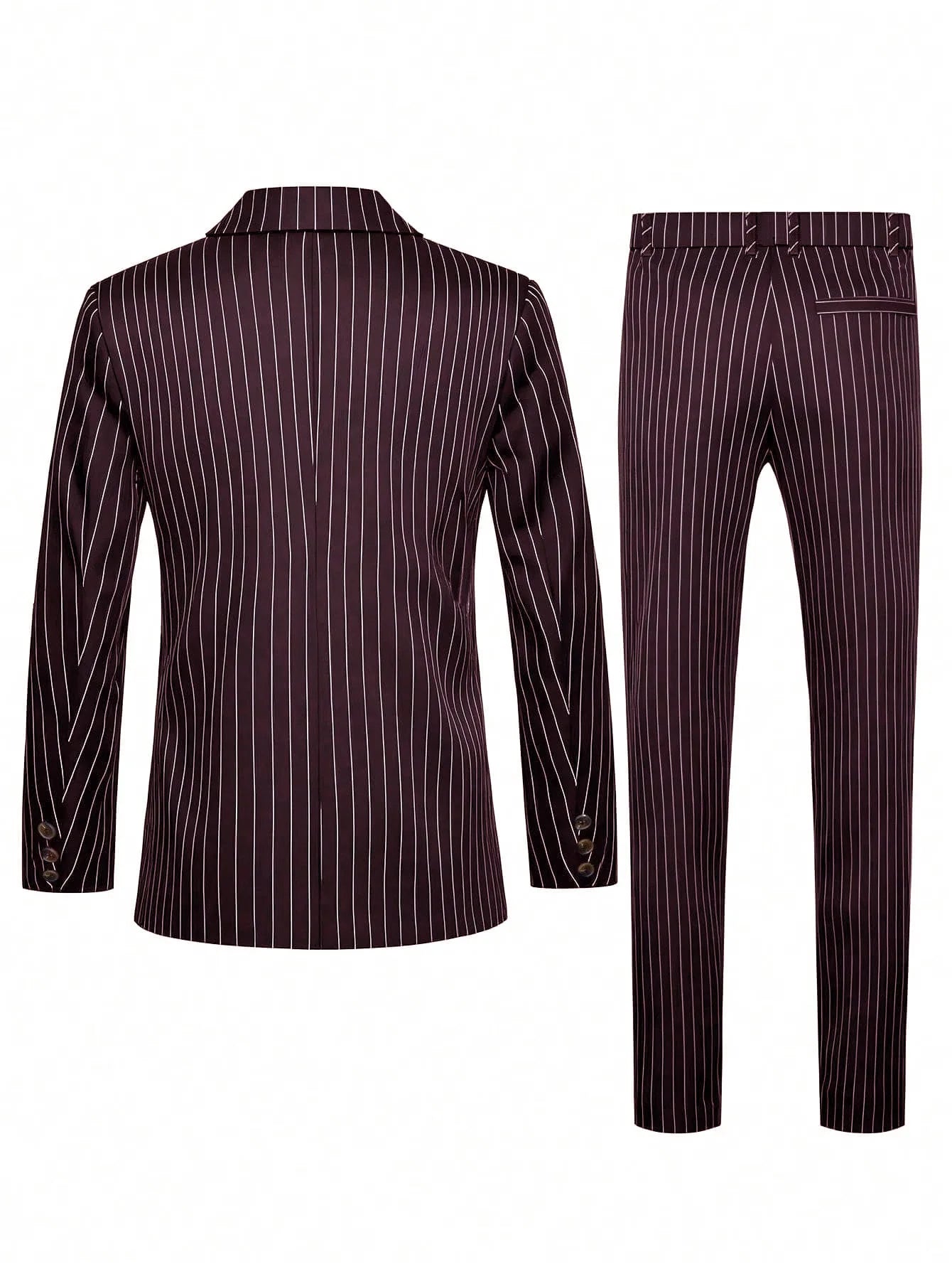 High-quality European and American Men's Clothing, Formal Suits with Stripes, Trousers for Business, Formal Dinners, Weddings