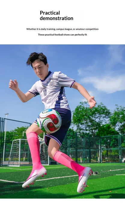 New Men Football Boots Women Professional Soccer Shoes Hot Sale TF/FG Sneakers Unisex High-quality Futsal Cleats Ultralight