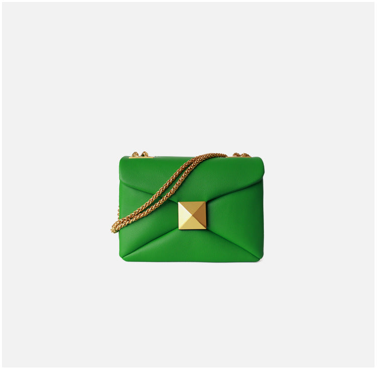 Luxury Designer Women's Crossbody Bag Real Leather Small Square High Quality Cowhide Underarm Shoulder Fashion Bag