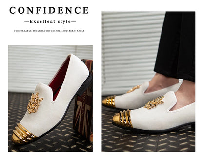Men Party Flats Black Golden Formal Patchwork Tassel Suede Casuals Shoe Handmade Wedding Men Loafers Moccasins Dress Shoes
