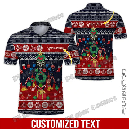PLstar Cosmos Darts Team Custom Name 3D All Over Printed Premium Men's Polo Shirt Summer Street Casual Short sleeve shirt WK62