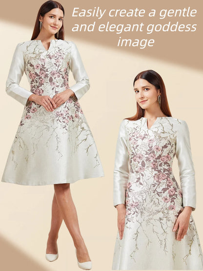 Fall/Winter New Style Retro Elegant Jacquard Dress - party dresses for women halloween dresses for women