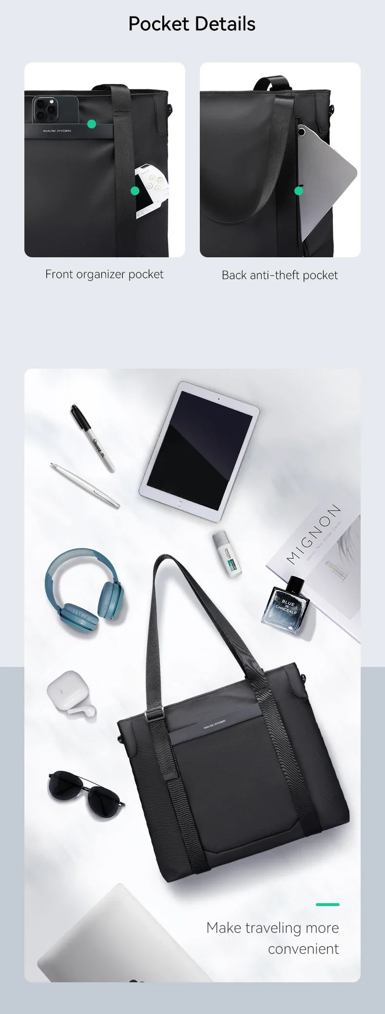Multifunctional leather messenger bag men Black Crossbody Bag Large Capacity Stylish Men Shoulder Bag men