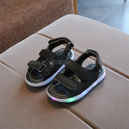 Baby Anti Slippery Toddler Sandals Children Led Light Up Girls Luminous Boys Luminous Sole Shoes