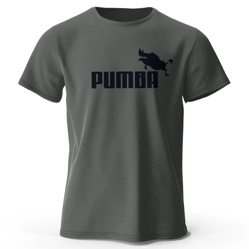 Casual Oversized Men's T-shirt Joke The Pumba Printed Men's T-Shirt 100% Cotton Oversized Funny Graphic Tees for Men Summer Tops