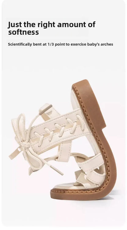 2026 Children Sandals High-top Kids Girls Sandals Baby Sandals High Quality Flat Cut-Outs Beach Sandals