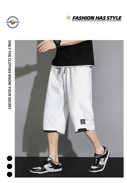 Plus Size Large Men's Shorts 2025 Summer New Trendy Loose Men's Sports and Casual Pants Jorts Baggy Cargo Mens Luxury Brands Man