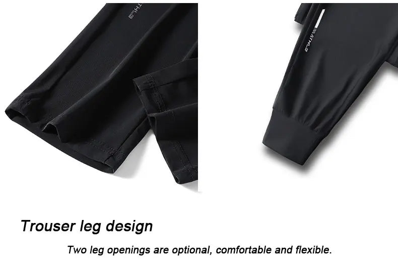 Running Pants Reflective Quick Dry Summer Jogging Trousers Men Gym Thin Cool Male Fishing Hiking Sports Long Pants Breathable