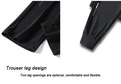 Running Pants Reflective Quick Dry Summer Jogging Trousers Men Gym Thin Cool Male Fishing Hiking Sports Long Pants Breathable