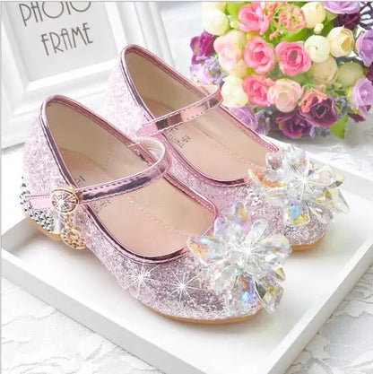 Flower Children's Shoes Beach Princess Girl Shoes For Kids Glitter Wedding Party Shoes Infantil Chaussure Enfant