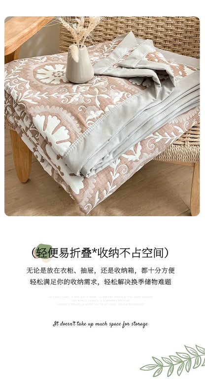 Summer blanket office nap sofa blanket air conditioner shawl blanket towel quilt dormitory summer cool quilt