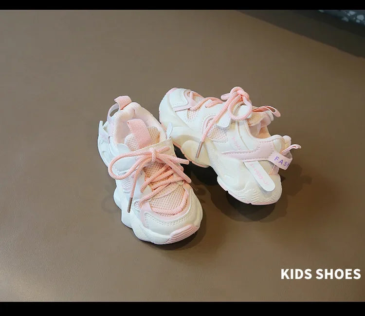 Fashion Children's Sports Shoes Student Mesh Breathable Running Shoes Kids Non-slip Basketball Shoes for Girls and Boys Outdoor