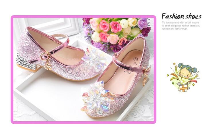 Flower Children's Shoes Beach Princess Girl Shoes For Kids Glitter Wedding Party Shoes Infantil Chaussure Enfant