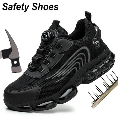 New Safety Boots Men Work Sneakers Indestructible Shoes Steel Toe Protective Boots Anti-smash Anti-puncture Work Tactical Boots