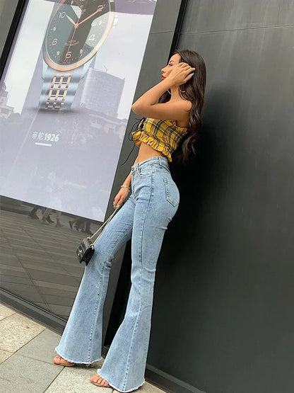 Y2k Jeans Women High Waist Fashion Stretch tall and thin Trousers