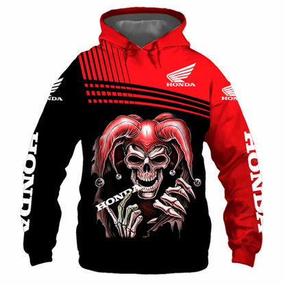 Men's Hoodie 3D Printed Motorcycle Men's Hoodie Fashion Outdoor Sports Racing Hoodie Oversized Honda Sportswear