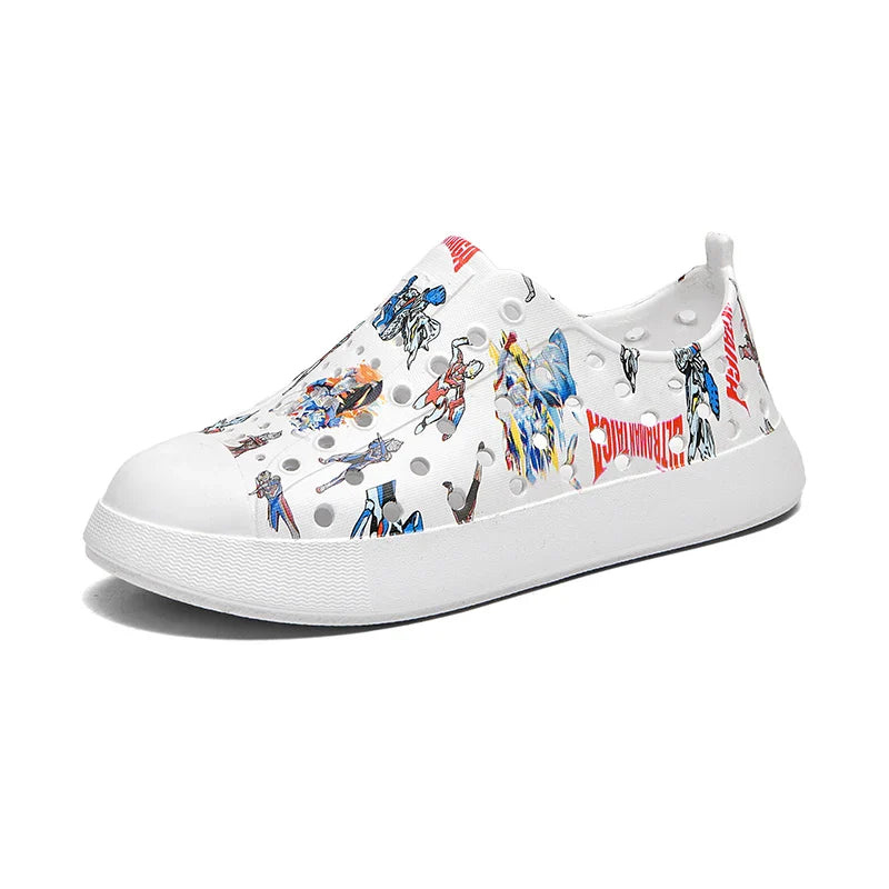 Cartoon Printing Boys Barefoot Shoes Summer Beach Non-slip Comfortable Kids Shoes Cute Closed Toe Breathable Girls Sandals