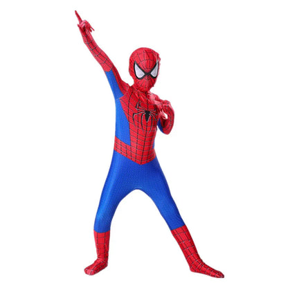 Kids Superhero Costume Remi Mesh Jumpsuit Halloween Mask Party Performance Outfit Breathable Comfortable Role Play Dress Up