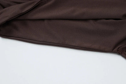 Irregular Draped Ruched Sexy Mini Dress For Women Elegant Turtleneck Sleeveless High Waist Pleated Club Party Dress
