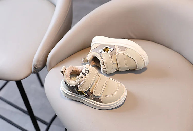 Autumn Winter New Children's Sports Shoes Boys' High Top Board Shoes Girls' Little White Fashion Children's Basketball Shoes