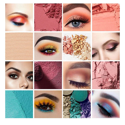 Professional Eye Makeup Set: Eyeshadow Palette, Eyeliner, Brow Pencil, Mascara +8 Makeup Brushes - Perfect for Beginners