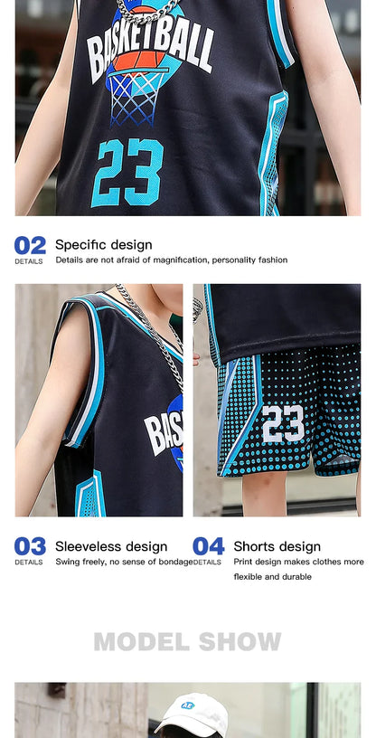 Children Team Training Uniform Kids Basketball Jersey Quick-drying Boy and Girls Comfortable Shirt  Child Sportswear Tracksuits