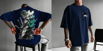 One Piece Zoro Anime Men's Short Sleeve T-shirt New Summer Cotton Streetwear Casual Top Graphic Tee Oversized Y2k Clothes Unisex