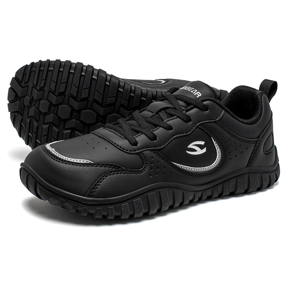 Wide Toe Shoes Unisex Artificial Barefoot Sneakers Casual Lace Up Outdoor Travel Shoes for Women Men