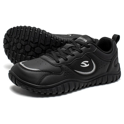 Wide Toe Shoes Unisex Artificial Barefoot Sneakers Casual Lace Up Outdoor Travel Shoes for Women Men