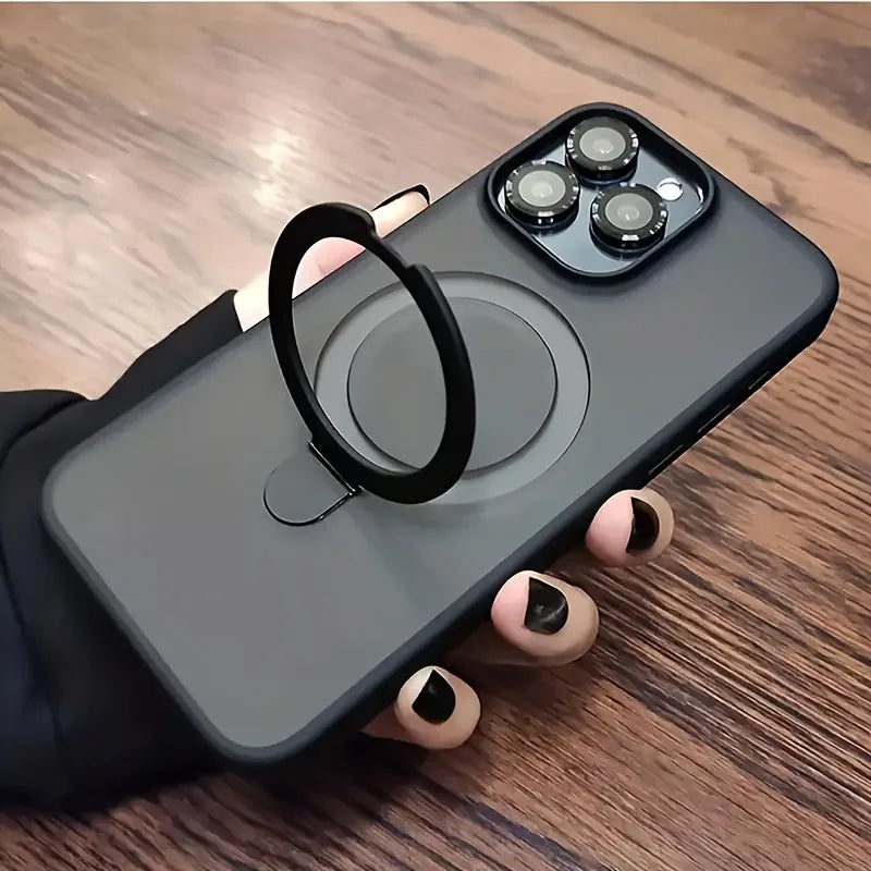 Magnetic Holder Armor Shockproof Wireless Charging Phone Case for iPhone 17 16 15 14 13 12 11 Pro Max 17 Air Cases Cover