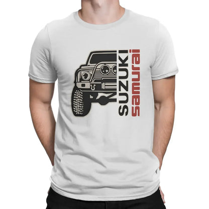 O Neck Tees New Arrival  oversized graphic harajuku Men Samurai Car T Shirts S-SUZUKI Pure Cotton Clothing Crazy Short Sleeve