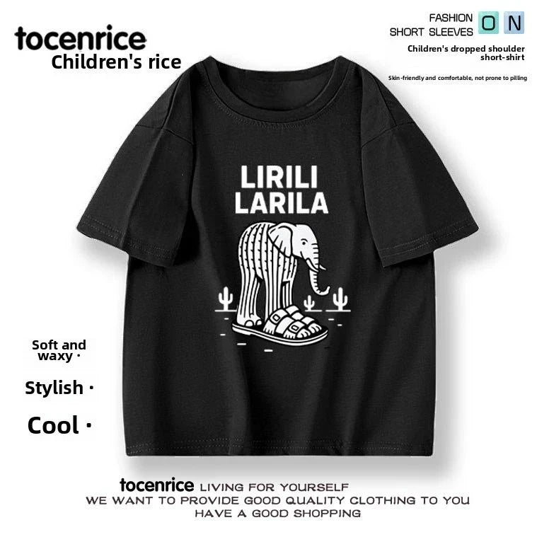Children's Summer High Quality Cotton Short Sleeve Parent-Child Clothing Trend T-Shirt