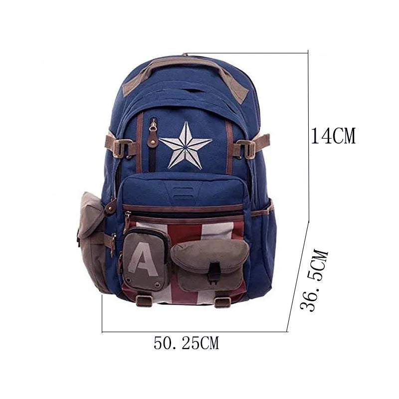 Avengers Deadpool Captains America Backpack Anime Cartoon Backpacks Outdoor Leisure Travel High Capacity Backpack Gifts
