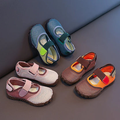 Summer Toddler Kids Boys Girls Shoes Breathable Mesh Non-Slip Soft Sole Lightweight for Beach Swimming Outdoor Daily