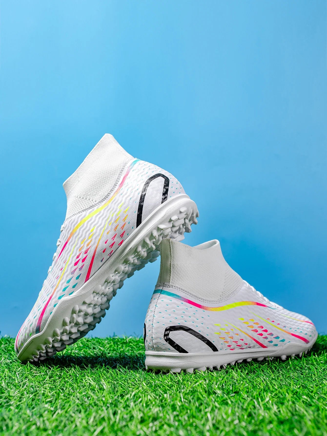 Classic TF Turf football shoes PU Fabric Comfort Upper Rubber Abrasion Resistant Sole Unisex Kids Sports Sneakers
