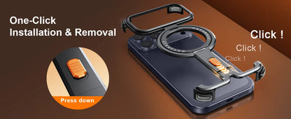 Oatsbasf Π Shape Magnetic Phone Case for iPhone 17 Pro Max/17 Pro Bazel-Less Phone Protective Cover Minimalist Protective Bumpe