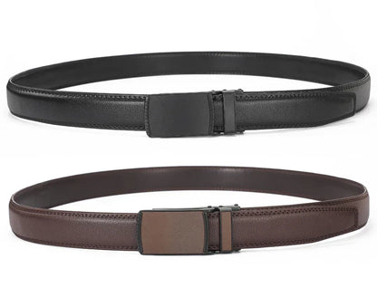 High-quality men's leather Belt Comfort Click Belt automatic buckle flip Belt convenient, business casual golf Ratchet Belt, Chr