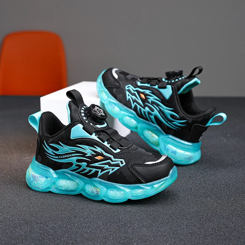 Fashion Children's Leather Casual Shoes For Boy Sneakers Breathable Kids School Walking Non-slip Sport Running Shoes Outdoor