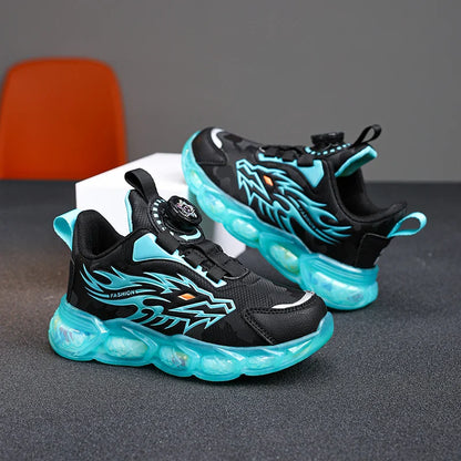 Fashion Children's Leather Casual Shoes For Boy Sneakers Breathable Kids School Walking Non-slip Sport Running Shoes Outdoor