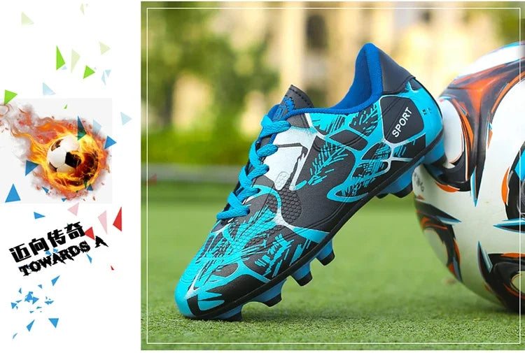 Children Soccer Shoes Sports Society Field Boy Football Shoes Futsal Fast Indoor Sneaker Original Ankle Cleats Football Boots