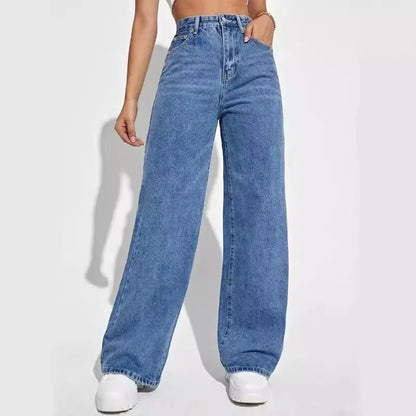 Waist Slim Fit Denim Pants