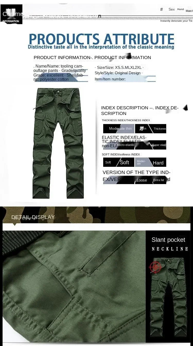 Summer Tactical Sets Mens Outdoor Breathable Multiple Pockets Combat Training  Long Sleeve Shirts Cargo Pants Suits Male