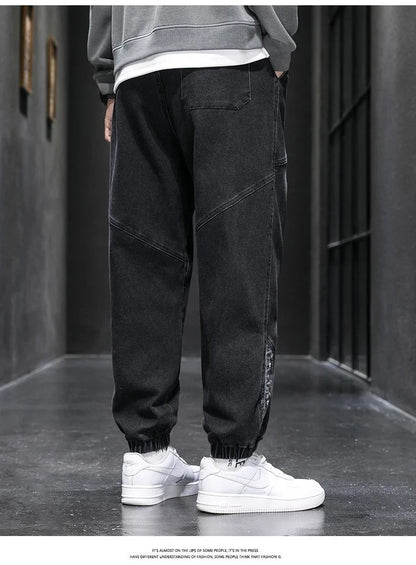 Spring and Autumn New Classic American Retro Loose Tight Leg Pants for Men's Casual Sports Large Size High Quality Jeans