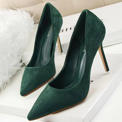 Shoes 2026 New Women Pumps Suede High Heels Shoes Fashion Office Shoes Stiletto Party Shoes Female Comfort Women Heels