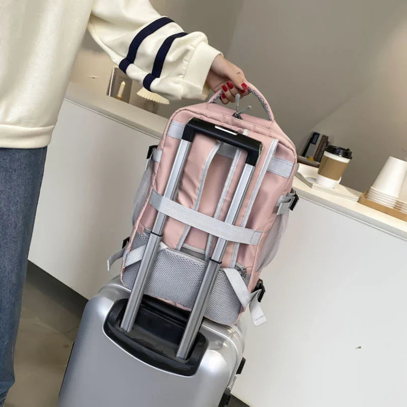 Travel Backpack Women Large Capacity Waterproof Anti-Theft Casual Daypack Bag with Luggage Strap & USB Charging Port Backpacks