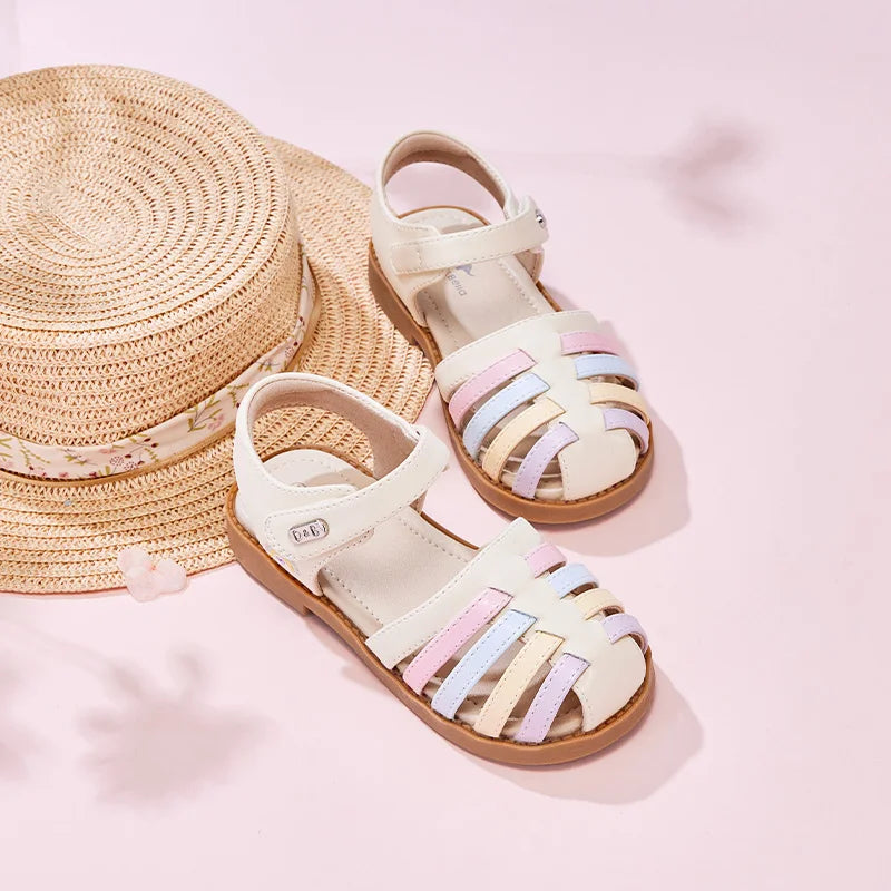 Baby Girls Sandals Summer Lovely Leather Shoes Children's Sweet Pink Princess Shoes Party Outdoor Cool DB2252222