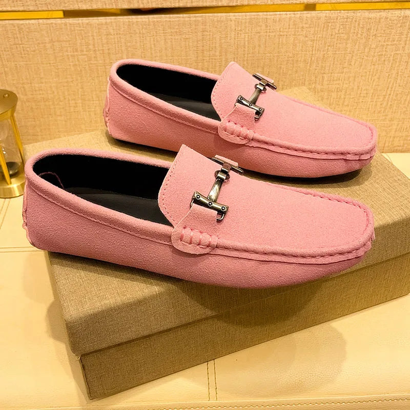 Suede Men Casual Shoes Lazy Shoes Male Breathable Slip-on Mens Driving Flat Shoes Comfortable Boat Shoe Loafers Moccasins