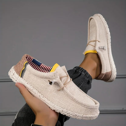 Sapatênis Masculino Lona Loafers Confortável Respirável Sapatos Masculinos Casuais Sapatos de Direção Sapatos Vulcanizados Sapatos Baixos Sapatos de Caminhada Masculinos